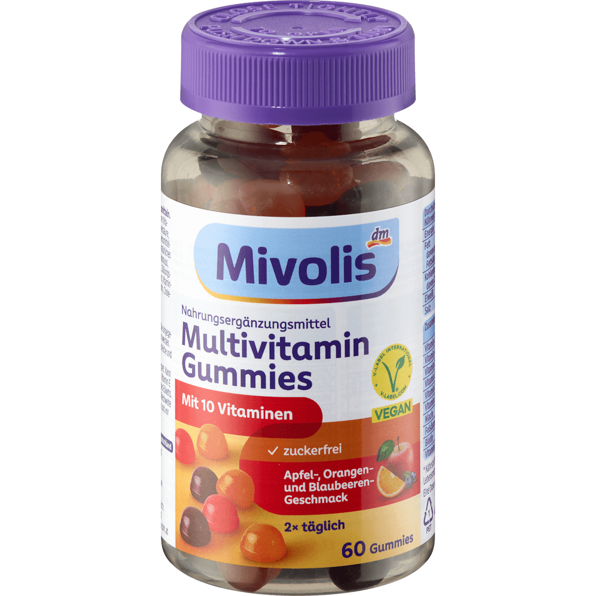 Mivolis Multivitamines gommes 60 pièces 120 g — produit allemand authentique au Maroc