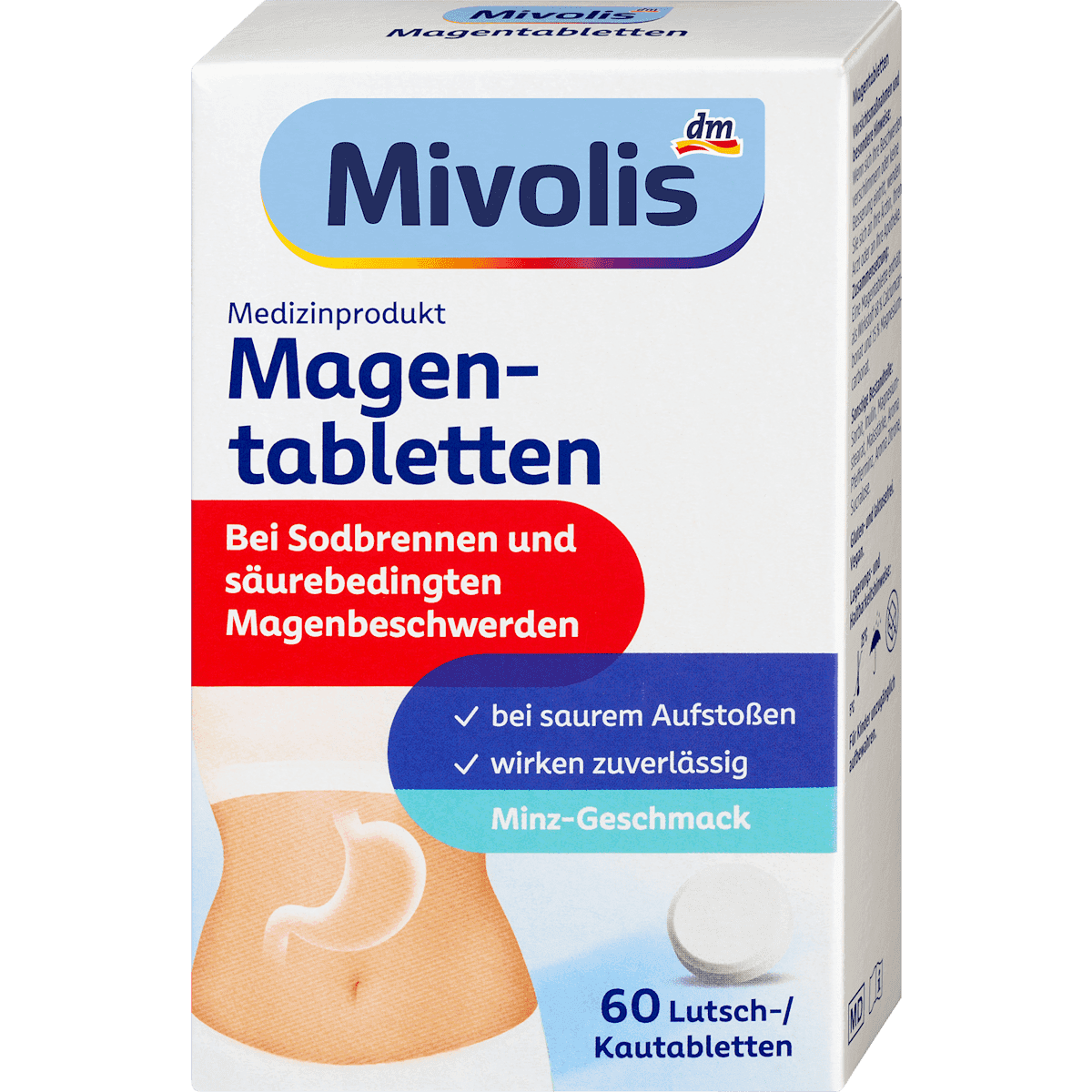 Mivolis comprimés estomac 60 pièces, 60 g — produit allemand authentique au Maroc