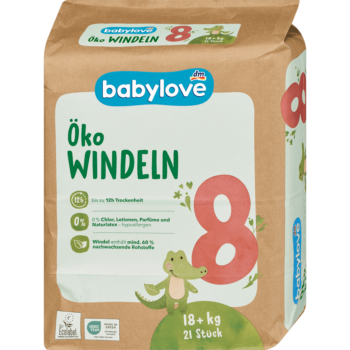 babylove Couches T.8 (18+ kg) 21 pièces — produit allemand authentique au Maroc