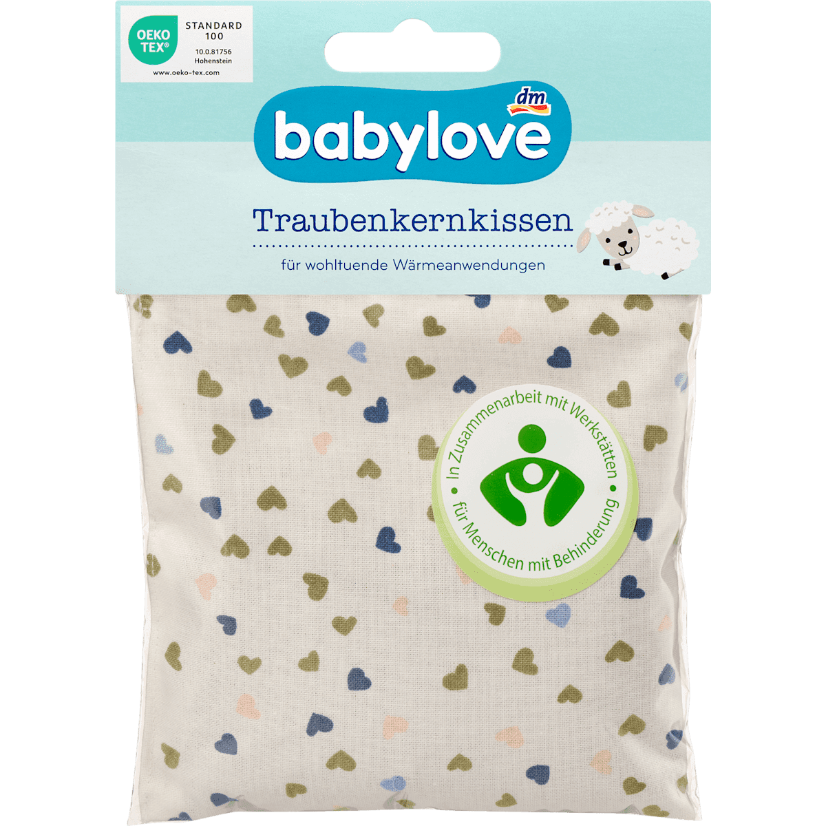 babylove Traubenkernkissen Coeur beige, 1 pièce — produit allemand authentique au Maroc