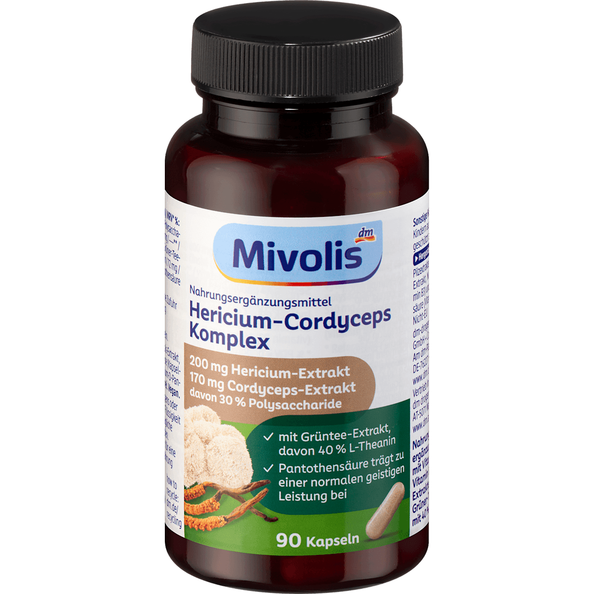 Mivolis complexe Hericium-Cordyceps gélules 45 g — produit allemand authentique au Maroc