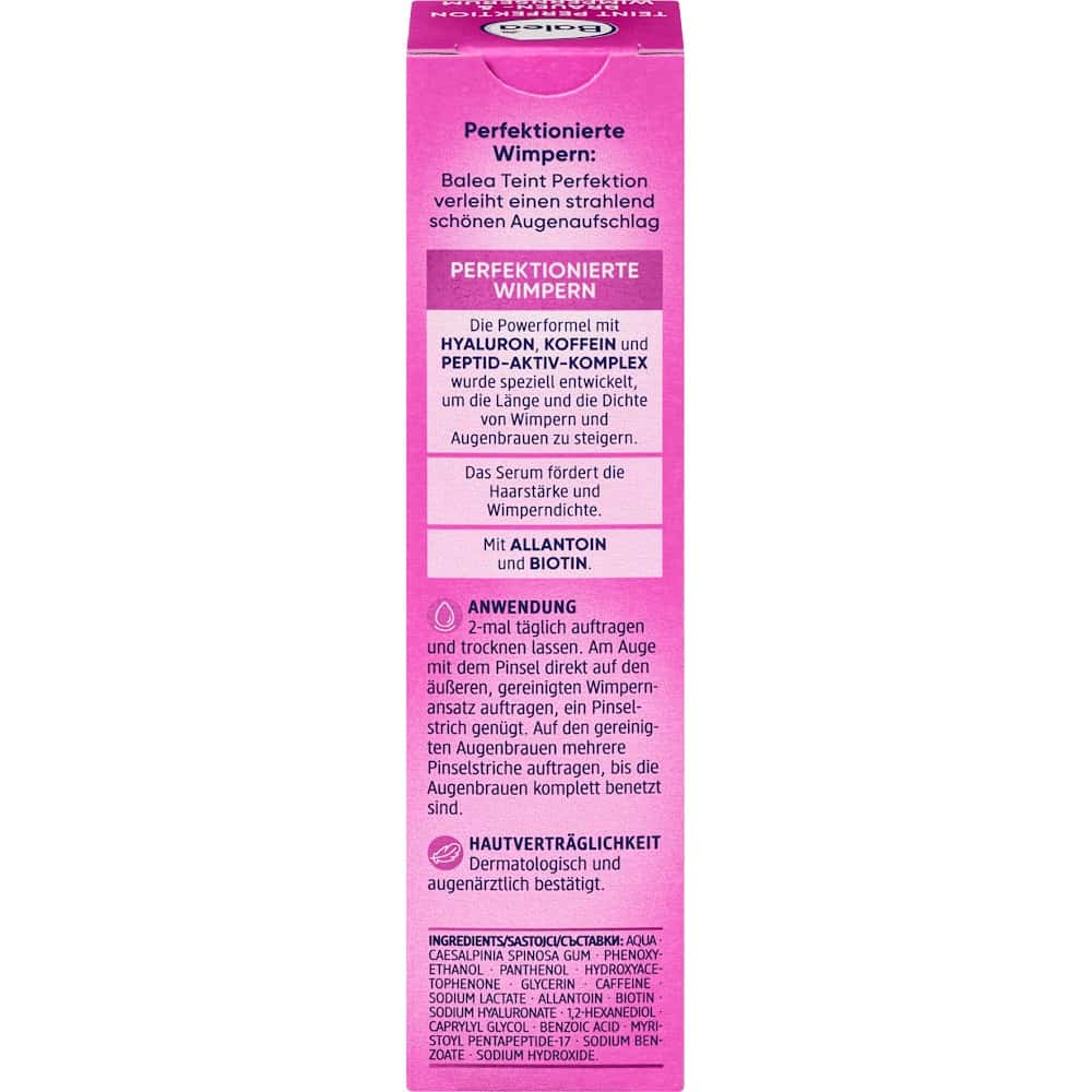 Balea sérum cils Teint Perfektion 9 ml (Balea Wimpernserum Teint Perfektion, 9 ml) — produit allemand authentique au Maroc