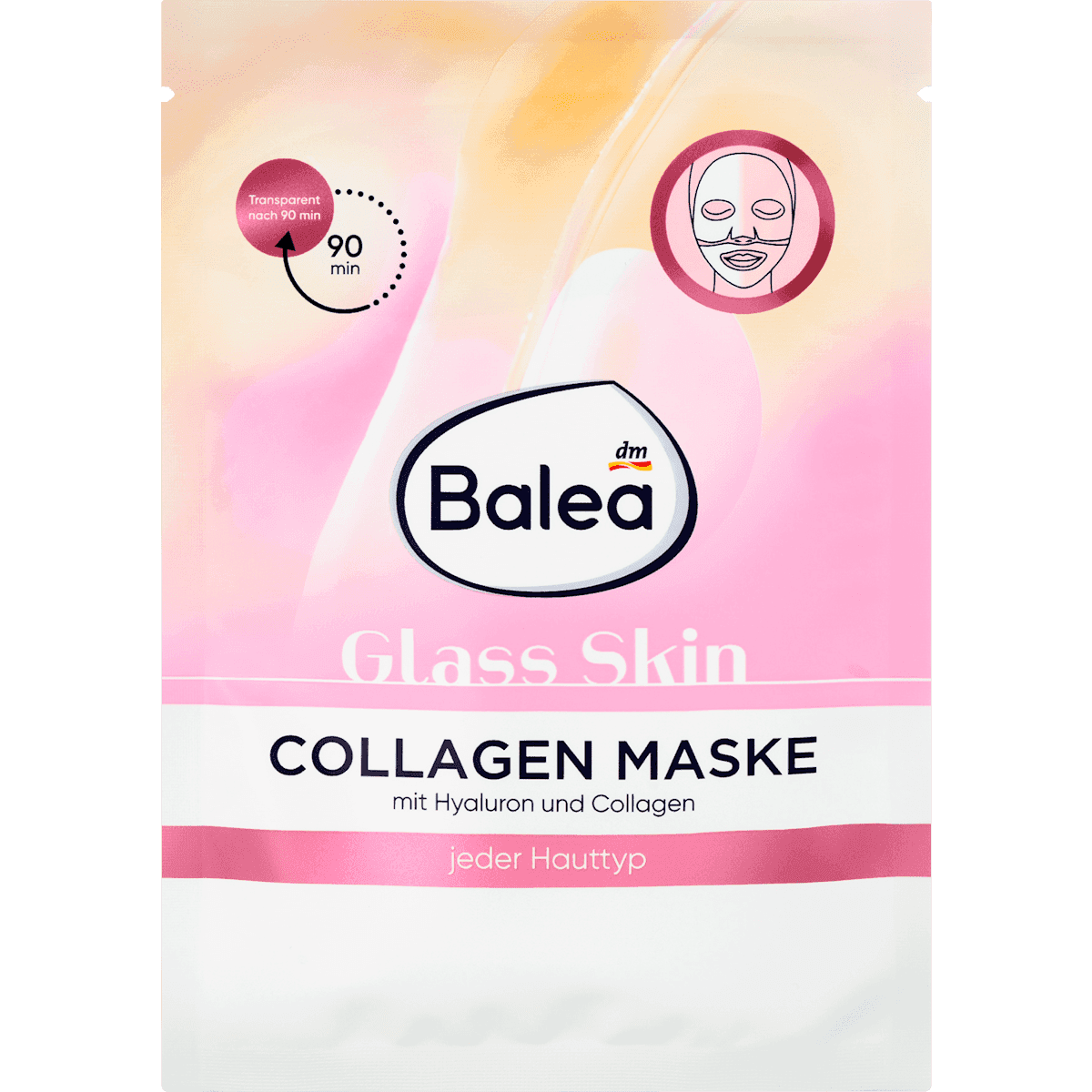 Balea Glass Skin masque collagène 1 pièce — produit allemand authentique au Maroc