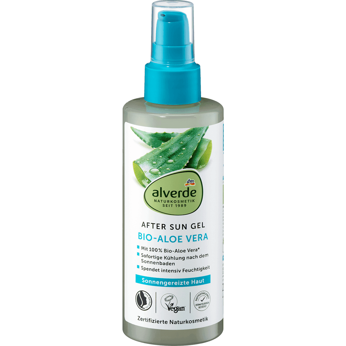 alverde NATURKOSMETIK Gel après-soleil à l'Aloe Vera 200 ml — produit allemand authentique au Maroc