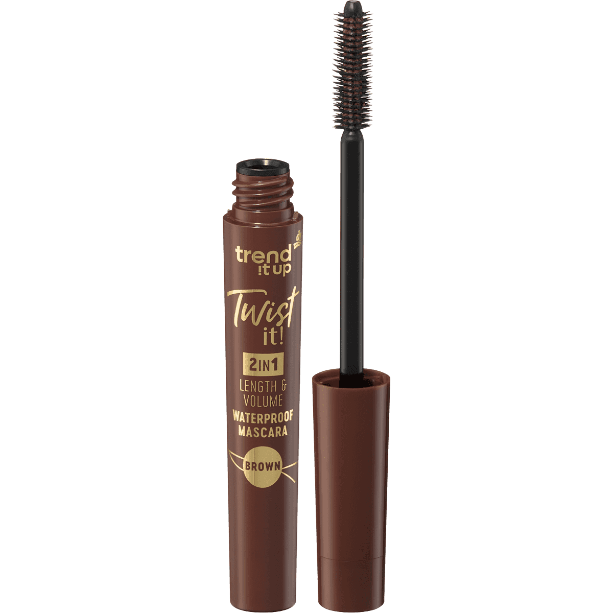 trend !t up Mascara Twist it! 2-in-1 length & volume waterproof brown 7 ml — authentic German product in Morocco
