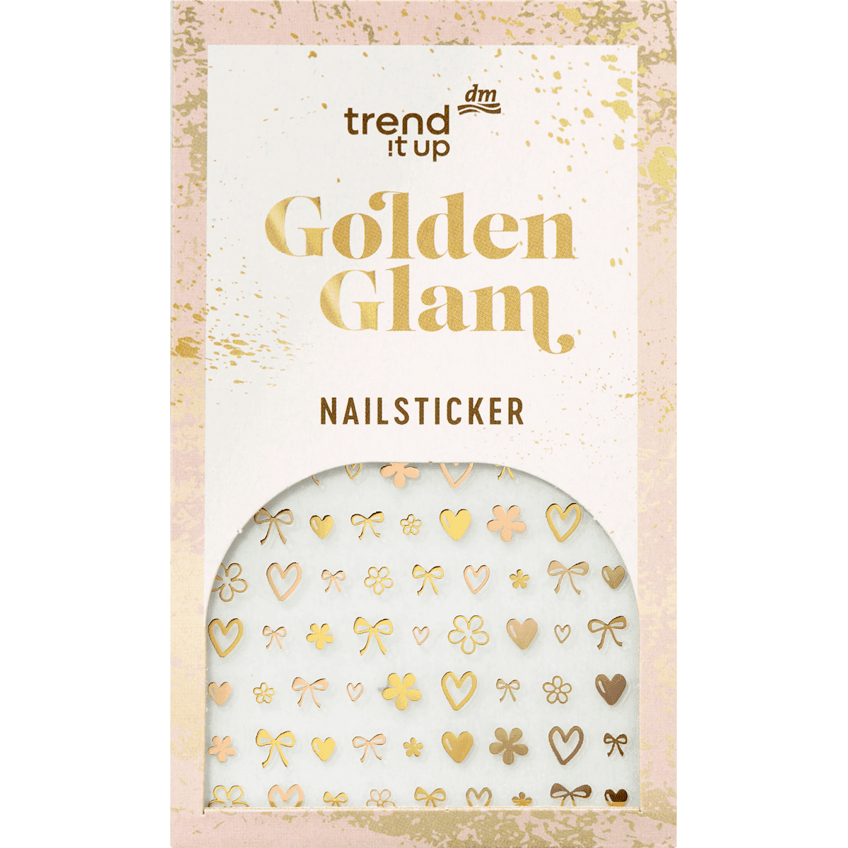 trend !t up Stickers à ongles Golden Glam, 72 pièces — produit allemand authentique au Maroc