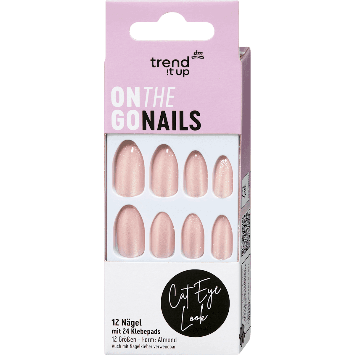 trend !t up Faux ongles On The Go Nails effet Cat Eye 12 pièces — produit allemand authentique au Maroc