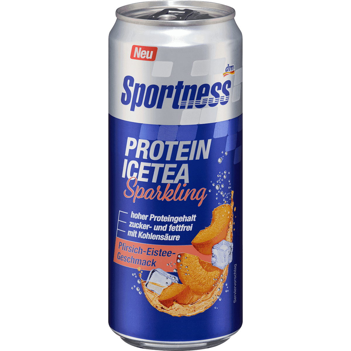 Sportness Drink protein sparkling flavour tea iced peach drinking ready 330 ml — authentic German product in Morocco