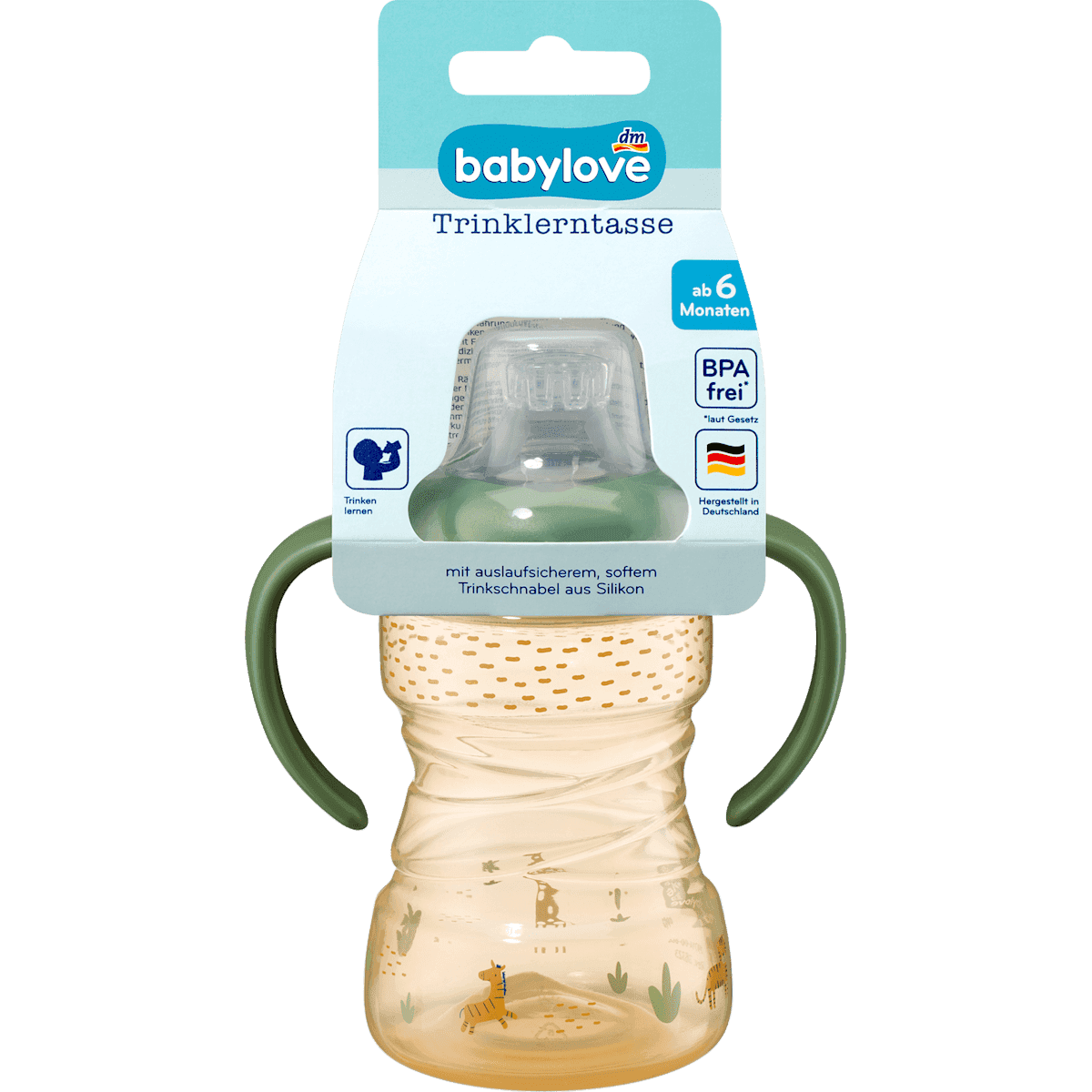 babylove Tasse d'apprentissage jaune, dès 6 mois, 260 ml, 1 pièce — produit allemand authentique au Maroc