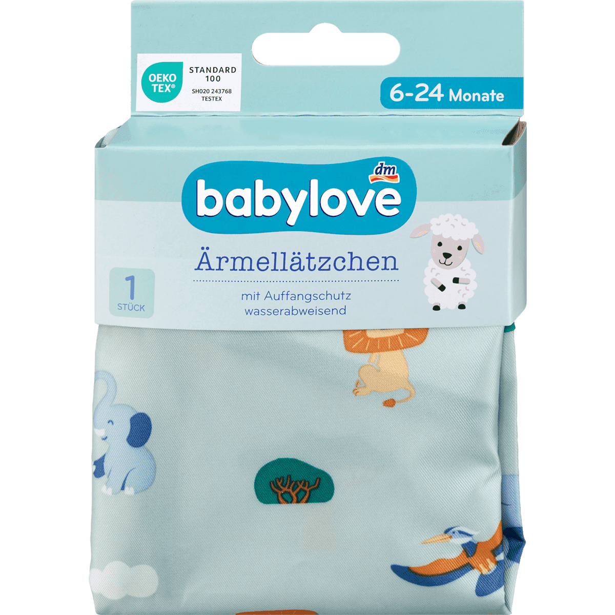 babylove Bavoir à manches vert, animaux, 1 pièce — produit allemand authentique au Maroc