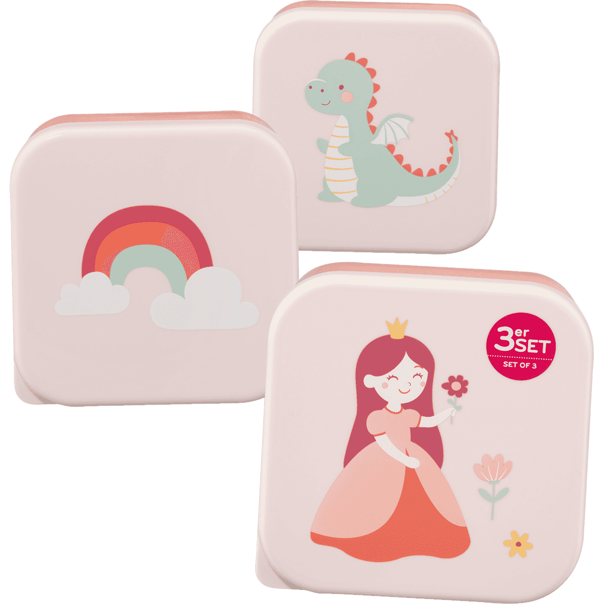 babylove boîtes à goûter Set rose/rouge 3 pièces, 1 pièce — produit allemand authentique au Maroc
