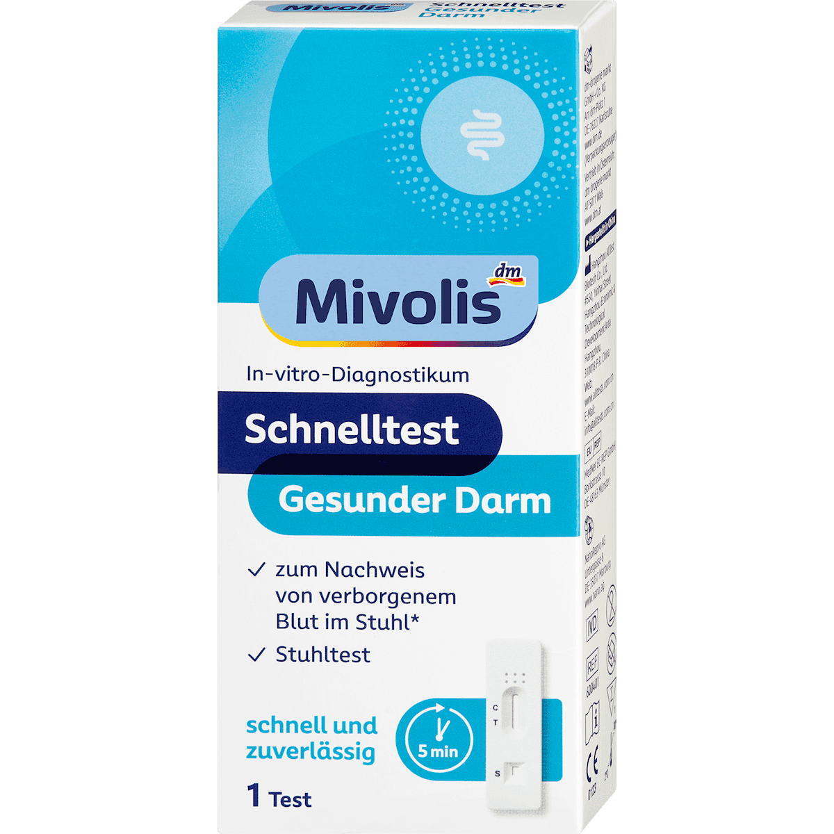 Mivolis Test rapide Intestin sain 1 application 1 pc — produit allemand authentique au Maroc