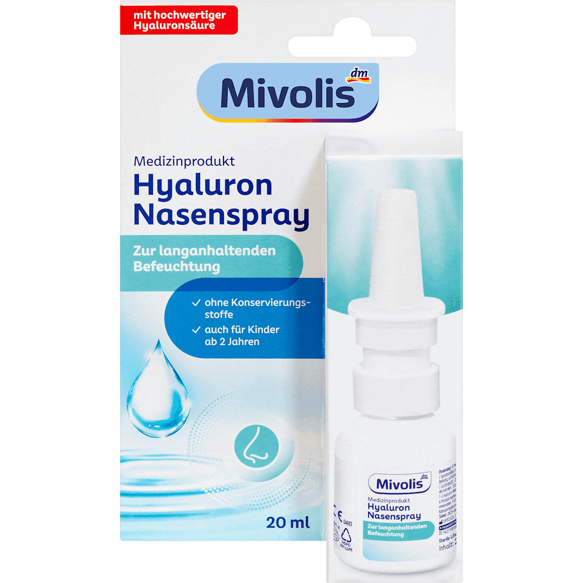Mivolis spray nasal à l'acide hyaluronique 20 ml — produit allemand authentique au Maroc