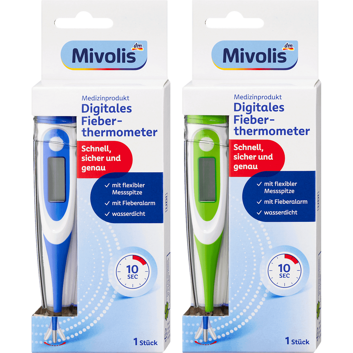 Mivolis Thermomètre digital à embout flexible 1 pièce — produit allemand authentique au Maroc