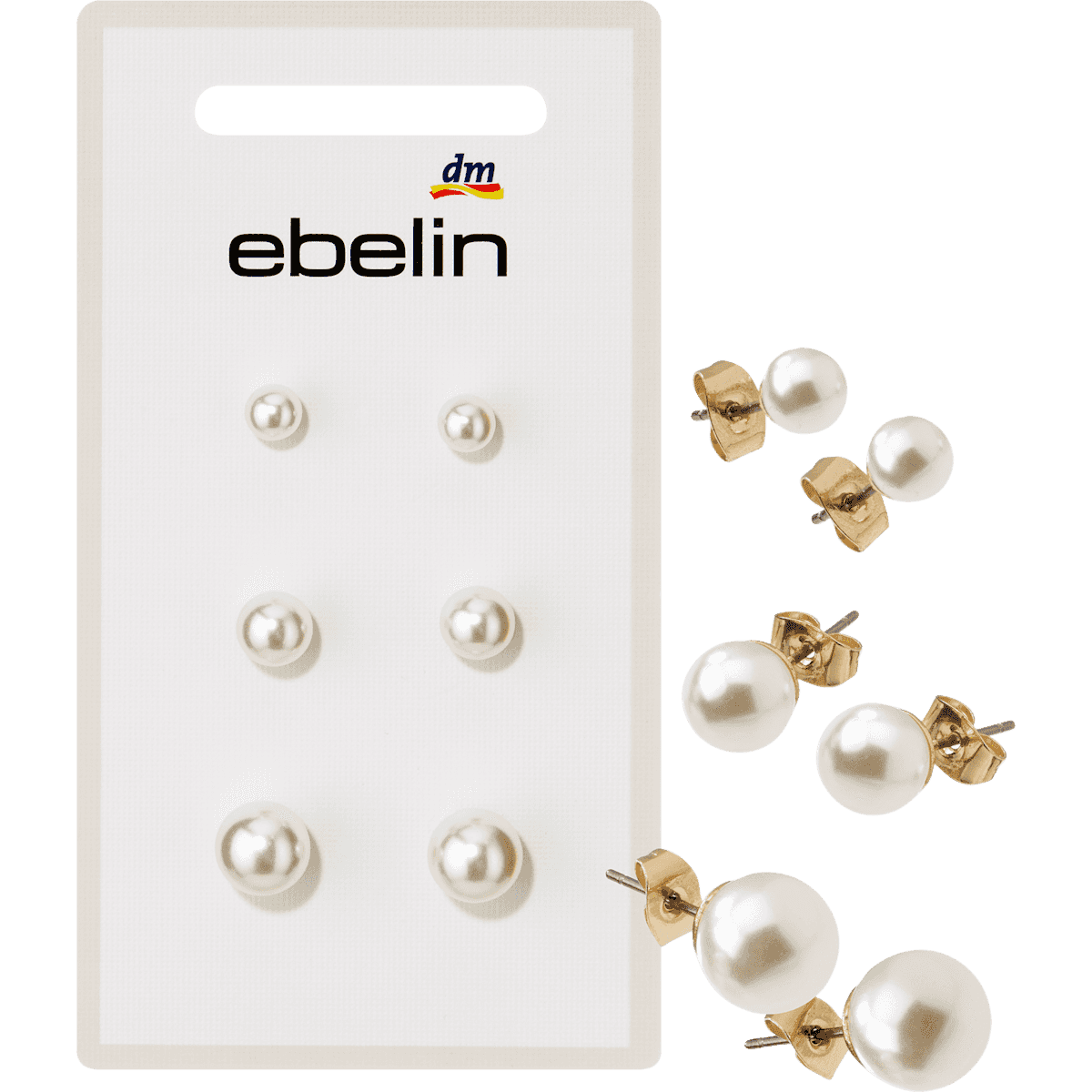 ebelin Boucles d'oreilles perles 6 pièces — produit allemand authentique au Maroc