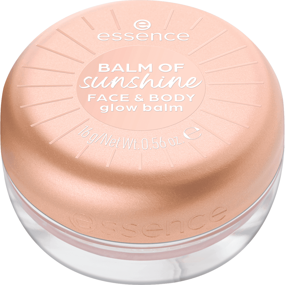 essence Baume corps Balm Of Sunshine Face & Body Glow 10 Obsession De La Lune, 16 g — produit allemand authentique au Maroc