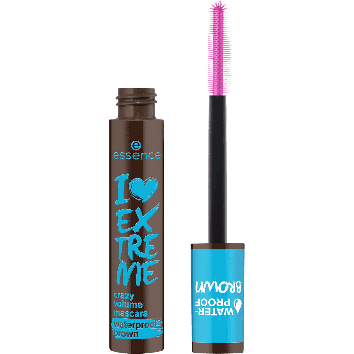 essence Mascara I Love Extreme Crazy Volume Waterproof Brown 01 Cozy Brown, 12 ml — authentic German product in Morocco