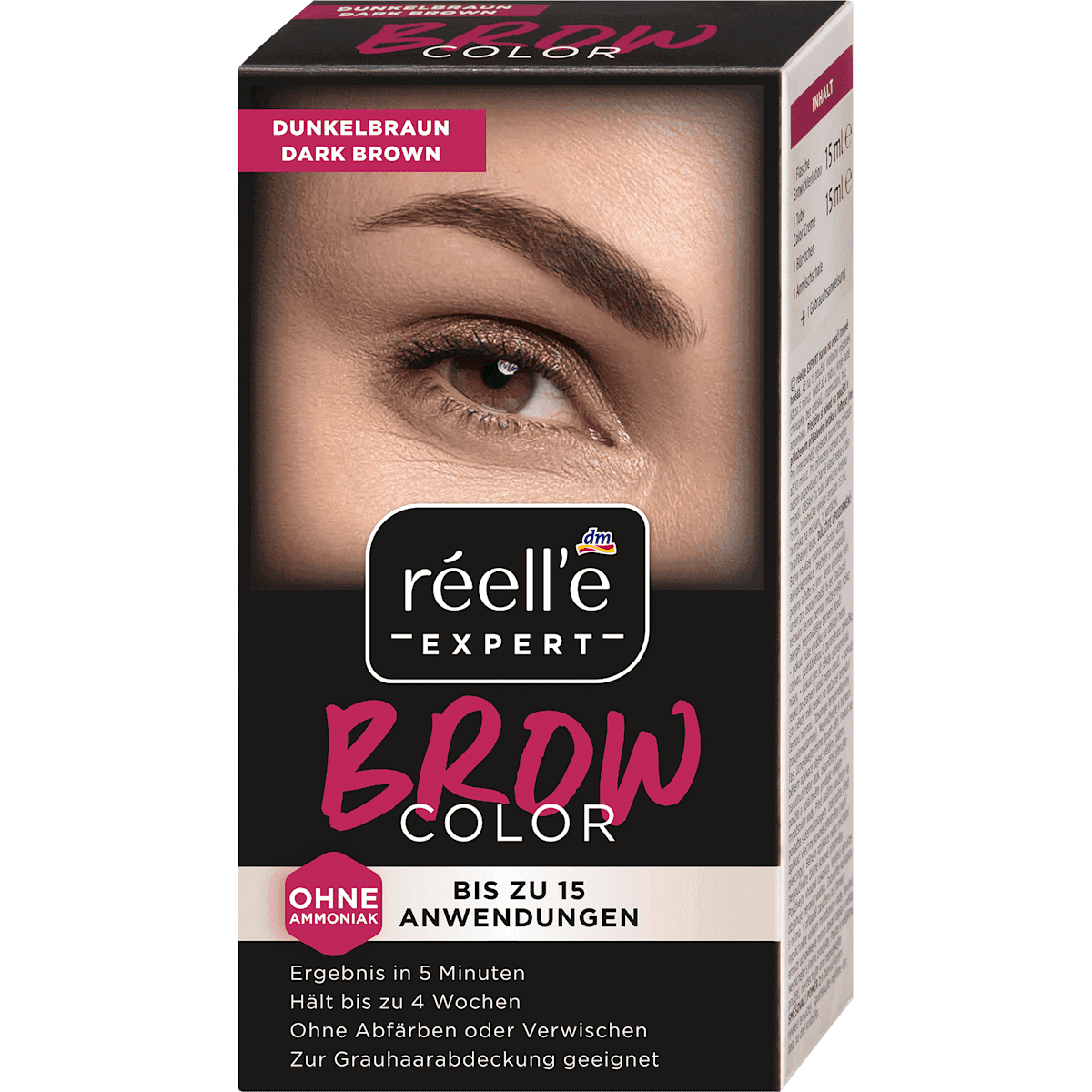 réell‘e EXPERT Teinture sourcils Brun foncé, 1 pièce — produit allemand authentique au Maroc