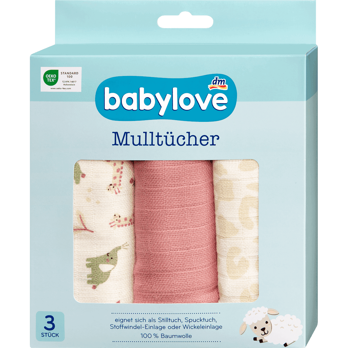 babylove Langes crème/rouge, 3 pc — produit allemand authentique au Maroc