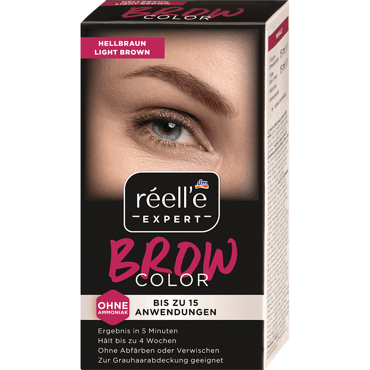 réell‘e EXPERT Teinture sourcils Châtain clair, 1 pièce — produit allemand authentique au Maroc