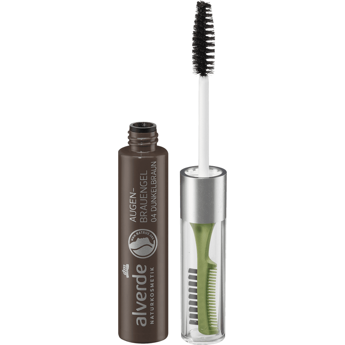 alverde NATURKOSMETIK Gel sourcils 04 brun foncé 6 ml — produit allemand authentique au Maroc
