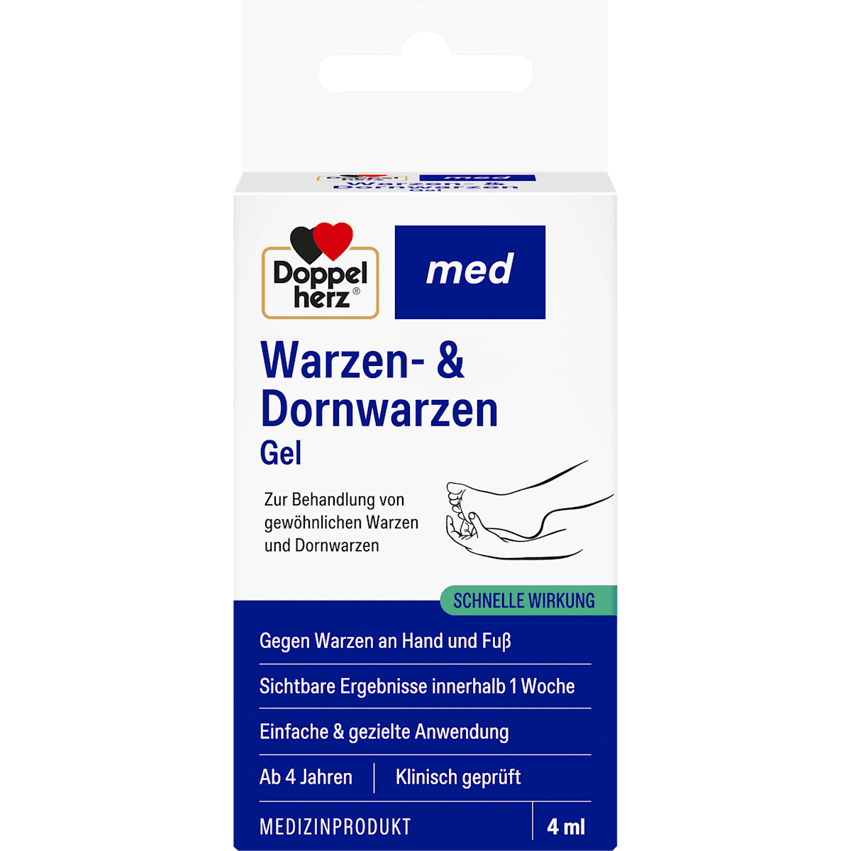 Doppelherz med Warzen- & Dornwarzen Gel, 4 ml — produit allemand authentique au Maroc