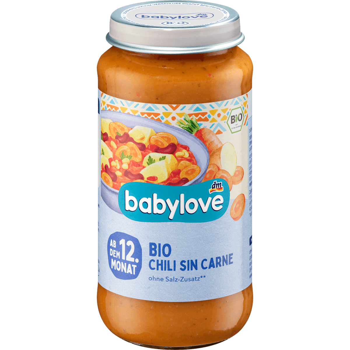 babylove Menu Chili sin Carne dès 12 Mois 250 g — produit allemand authentique au Maroc