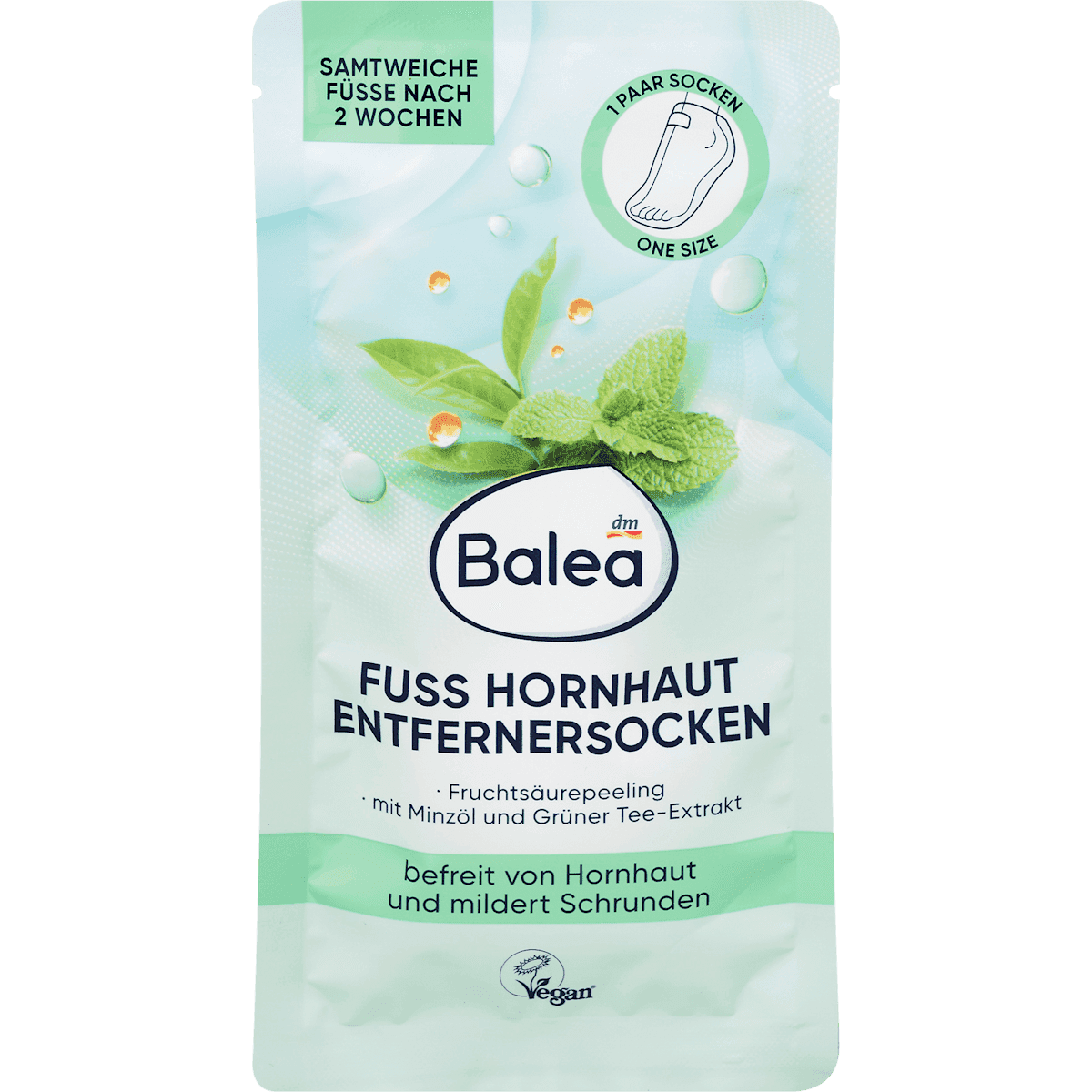 Balea Masque pieds chaussettes callosités anti (1 paire), 2 pièces — produit allemand authentique au Maroc