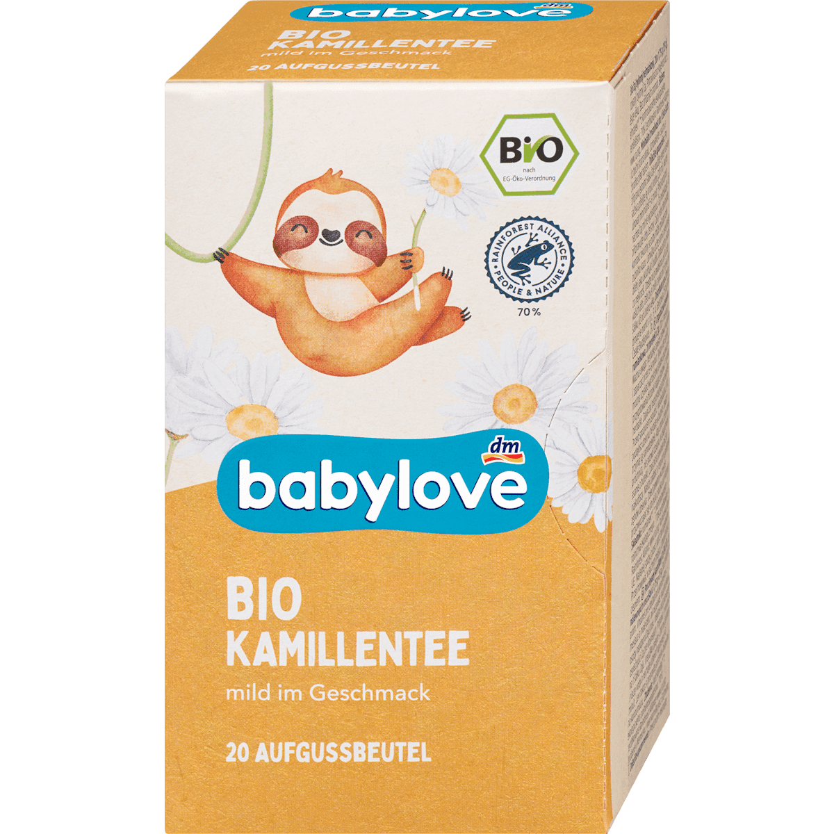 babylove Infusion camomille douce dès le 5e mois (20 sachets) 35 g — produit allemand authentique au Maroc