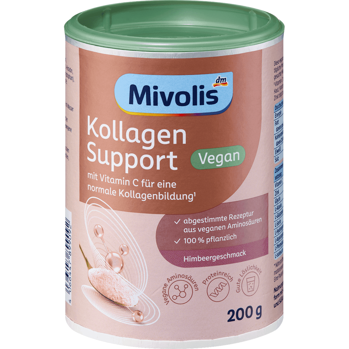 Mivolis poudre Collagen Support vegan 200 g — produit allemand authentique au Maroc