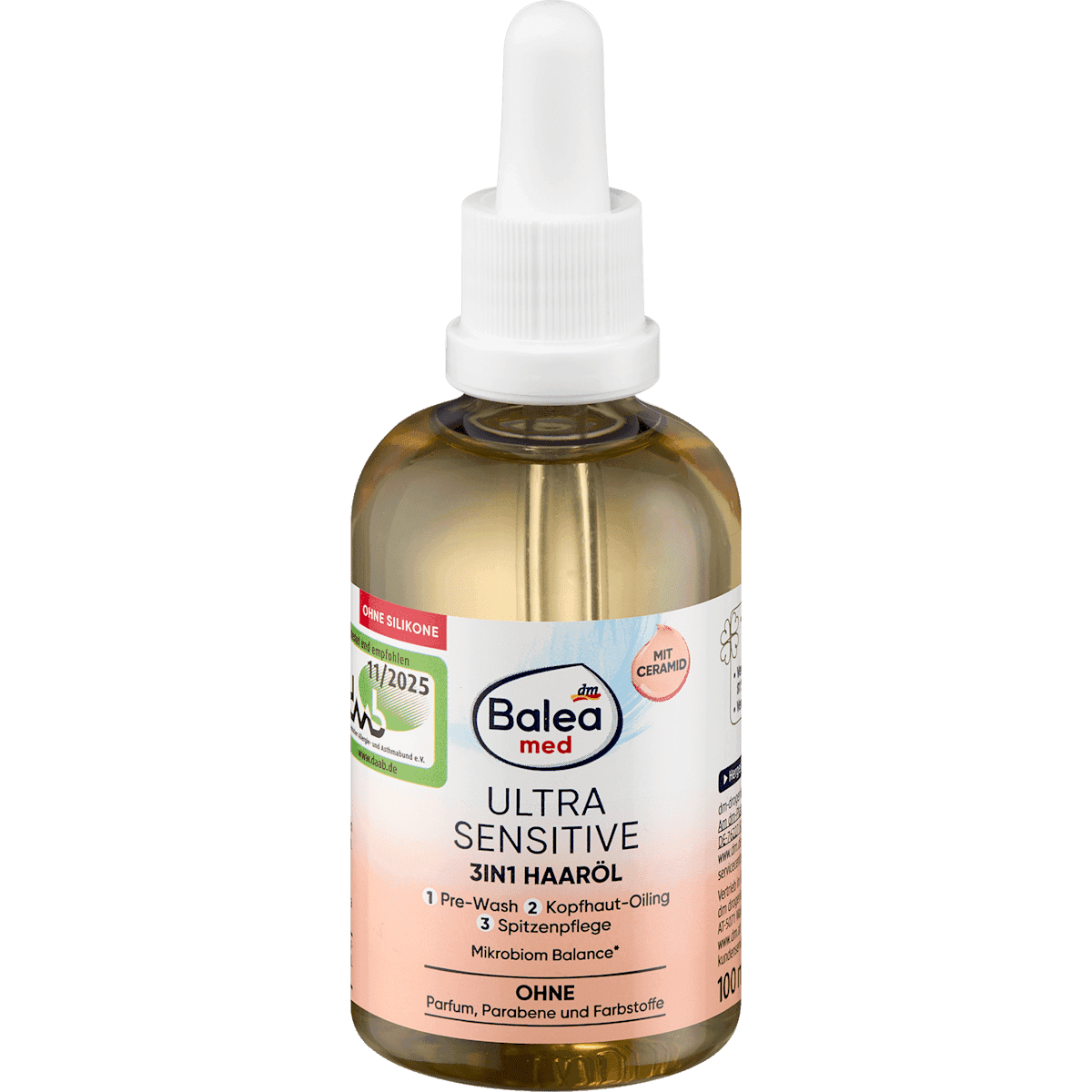 Balea med huile capillaire Ultra Sensitive 3en1, 100 ml — produit allemand authentique au Maroc