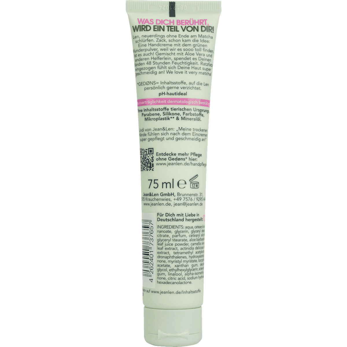 Jean&Len crème mains I love you so matcha, 75 ml — منتج ألماني أصلي في المغرب