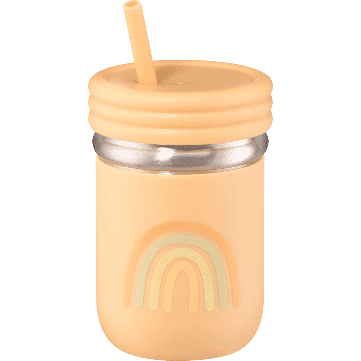babylove gobelet à paille inox/silicone abricot 300 ml 1 pc — produit allemand authentique au Maroc