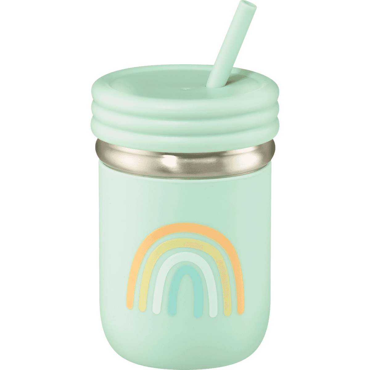 babylove Gobelet à paille inox/silicone turquoise 300 ml 1 pc — produit allemand authentique au Maroc