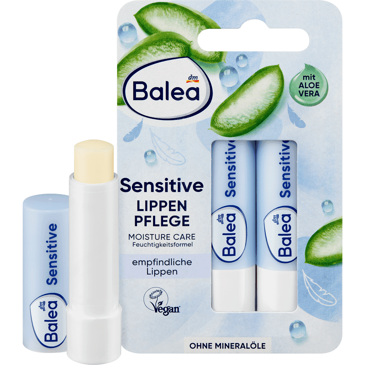 Balea Soin des Lèvres Sensitive 9,6 g — produit allemand authentique au Maroc