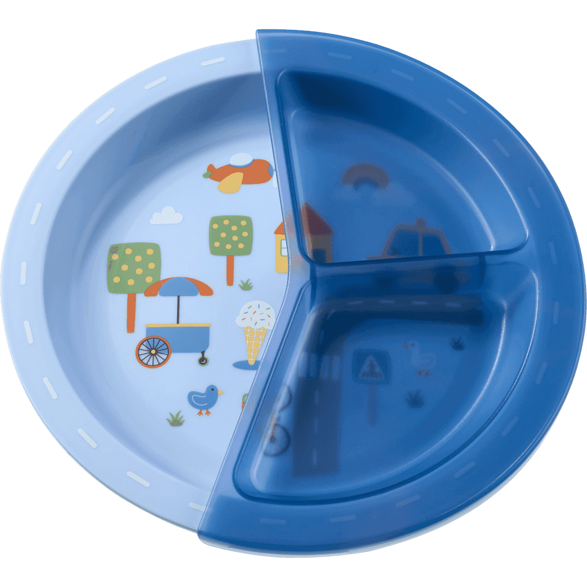 babylove assiette à compartiments bleue 1 pièce — produit allemand authentique au Maroc