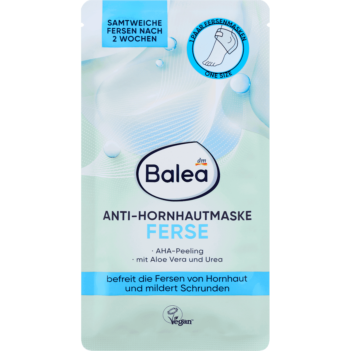 Balea Masque pieds chaussettes callosités anti talon (1 paire), 2 pièces — produit allemand authentique au Maroc