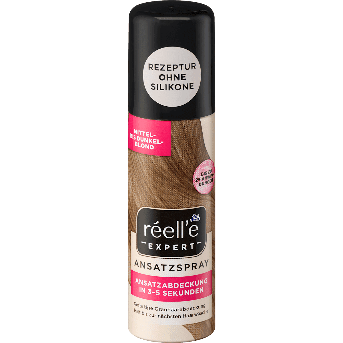 réell‘e EXPERT Spray retouche racines Blond moyen à foncé, 75 ml — produit allemand authentique au Maroc