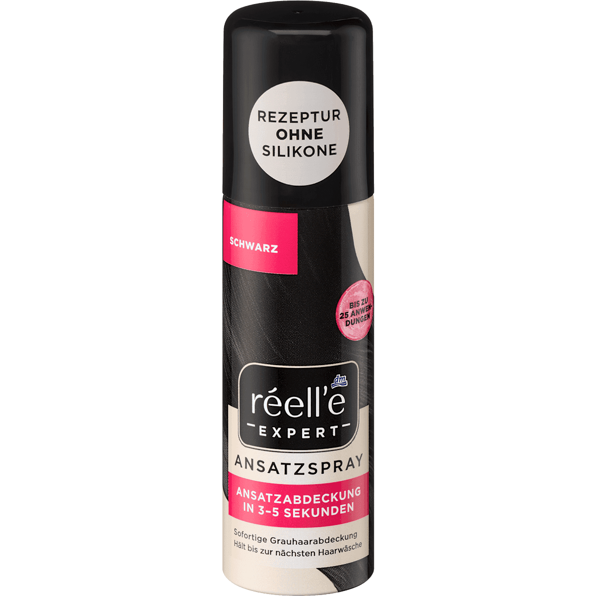 réell‘e EXPERT Spray retouche racines Noir, 75 ml — produit allemand authentique au Maroc