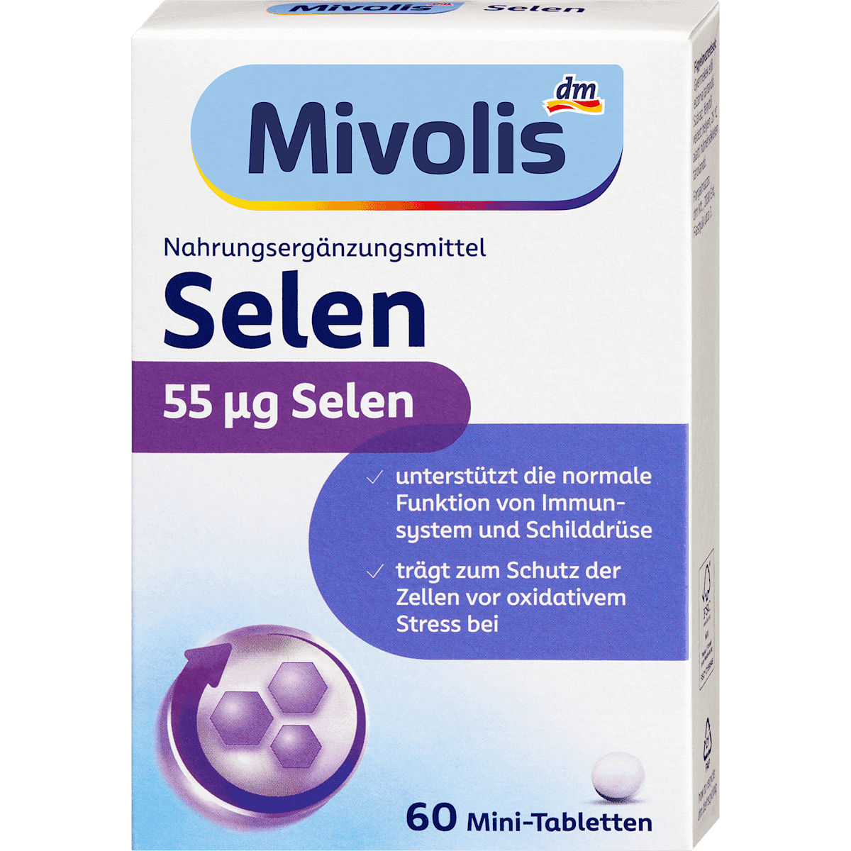 Mivolis Sélénium comprimés 60 pièces 15 g — produit allemand authentique au Maroc