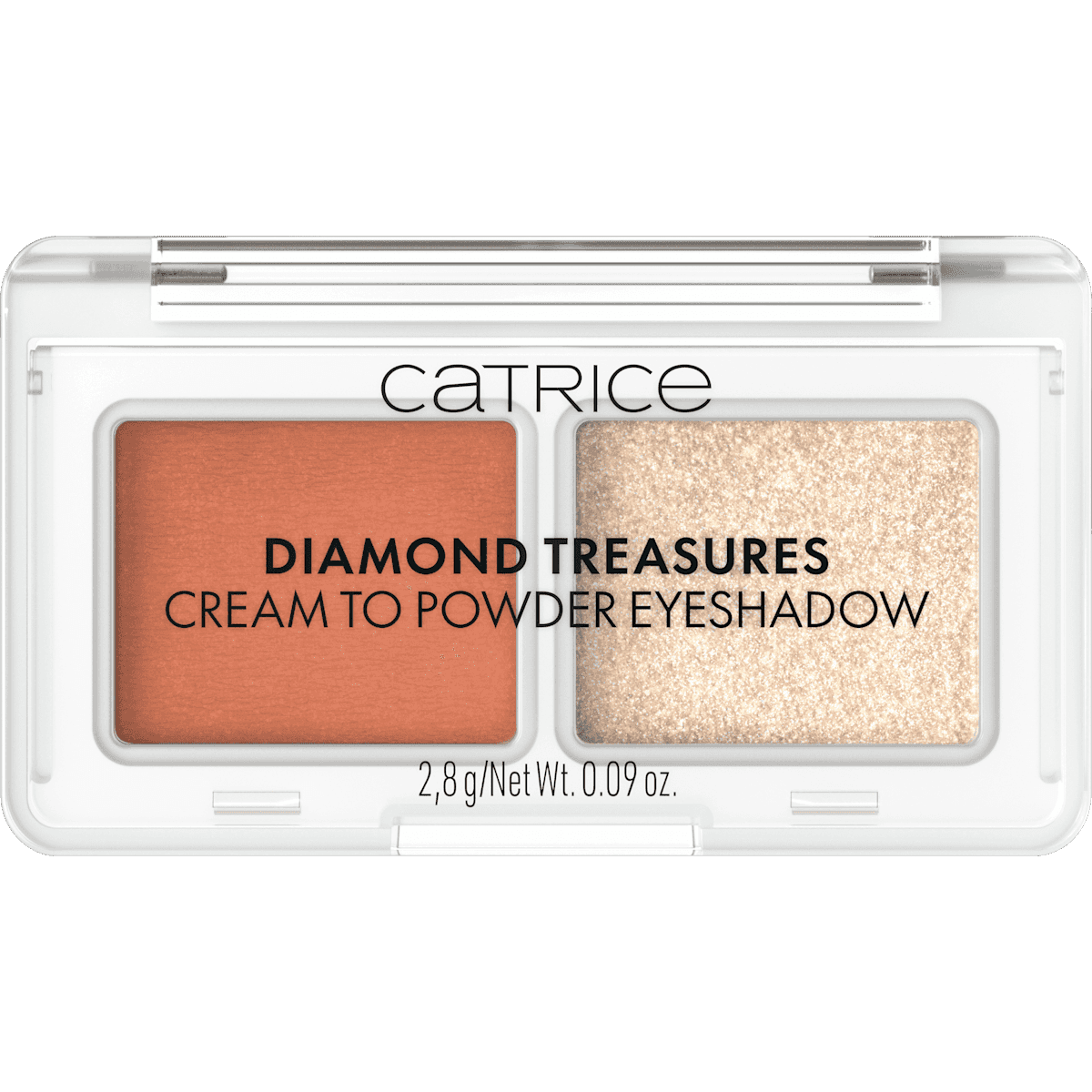 CATRICE Fard à paupières Diamond Treasures Cream to Powder 050 Peach Gleam, 2,8 g — produit allemand authentique au Maroc