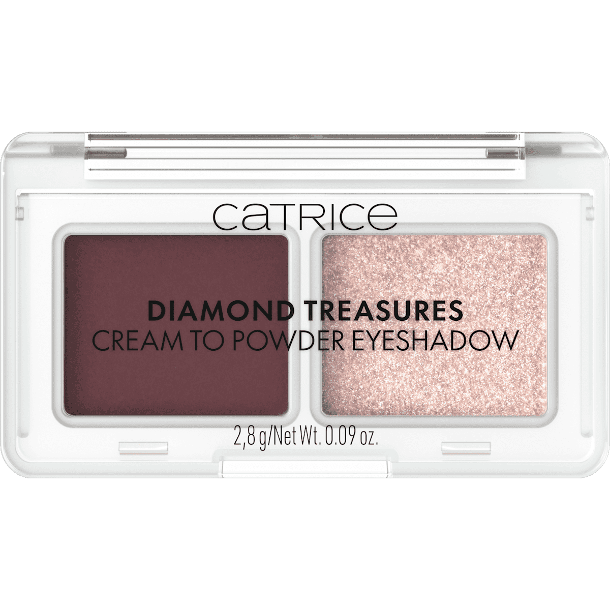 CATRICE Fard à paupières Diamond Treasures Cream to Powder 060 Burgundy Glitz, 2,8 g — produit allemand authentique au Maroc