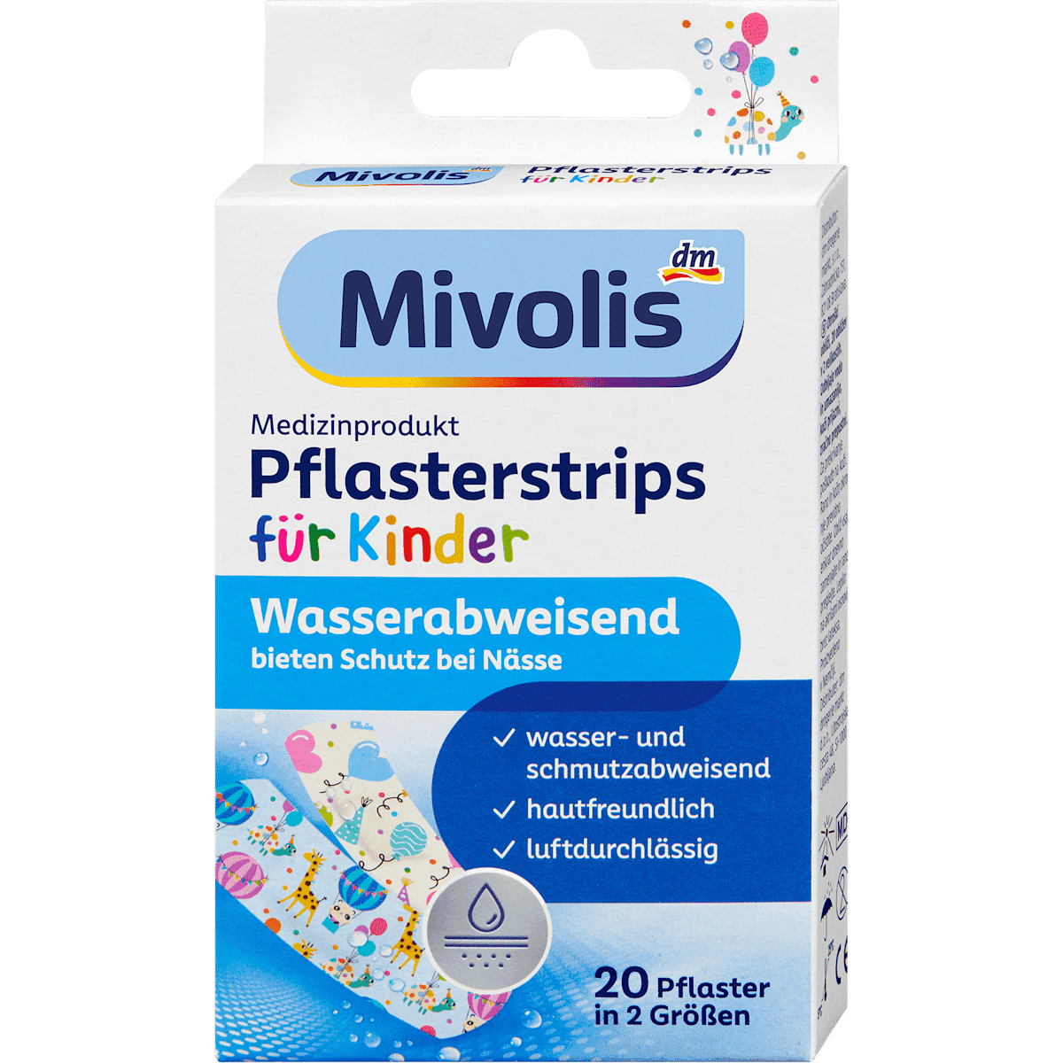 Mivolis Pflasterstrips pour Enfant, 20 pièces — produit allemand authentique au Maroc