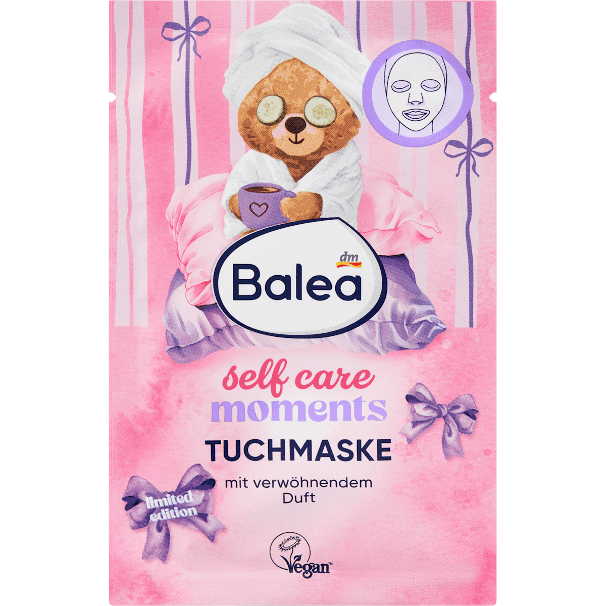 Balea masque tissu Selfcare Moments, 1 pièce — produit allemand authentique au Maroc