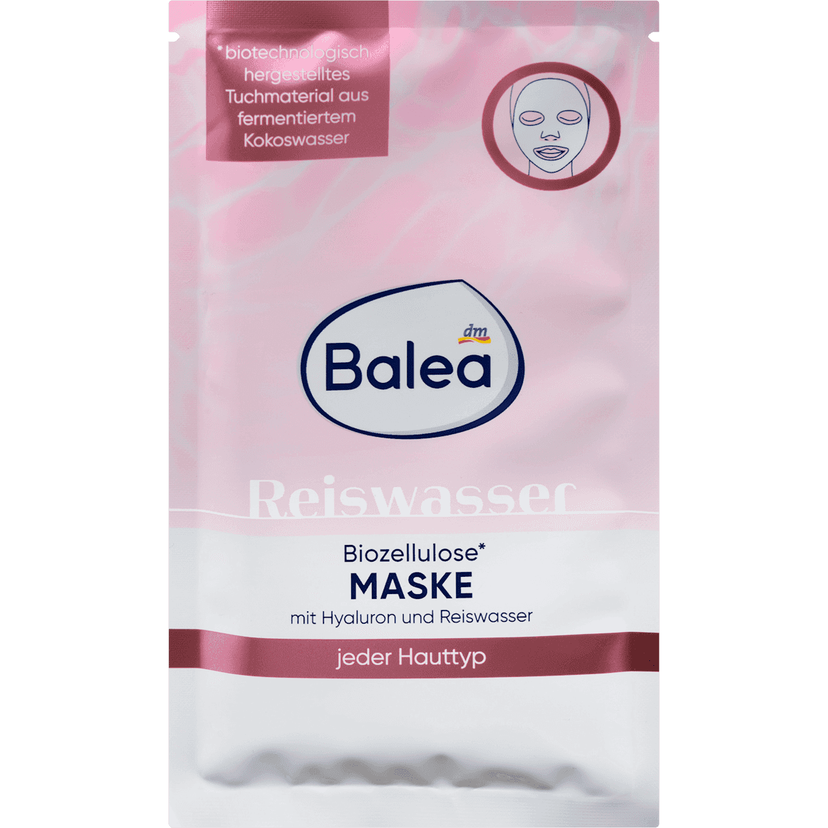 Balea Masque visage eau de riz Biozellulose, 1 pièce — produit allemand authentique au Maroc