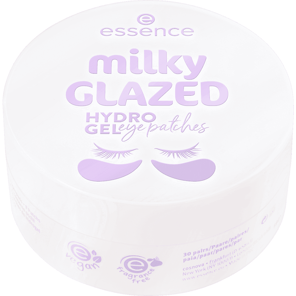 essence Patchs yeux Milky Glazed Hydro Gel 30 paire, 60 pièces — produit allemand authentique au Maroc