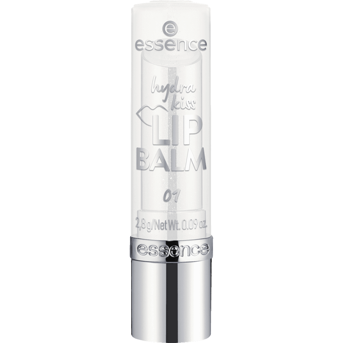 essence Baume à lèvres Hydra Kiss 01 Crystal Kiss, 2,8 g — produit allemand authentique au Maroc
