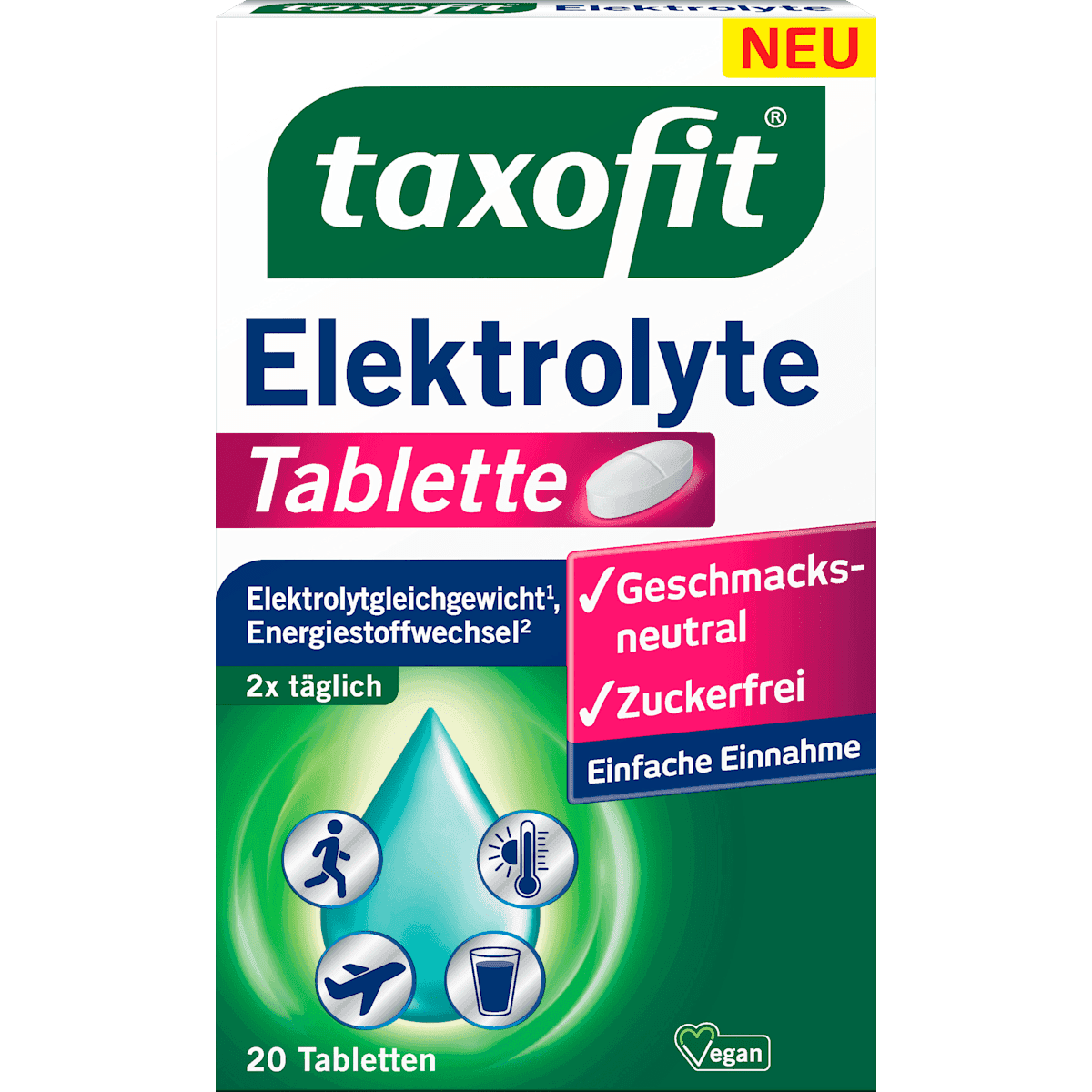 taxofit Electrolytes Tablette 20 pièces, 40,5 g — منتج ألماني أصلي في المغرب