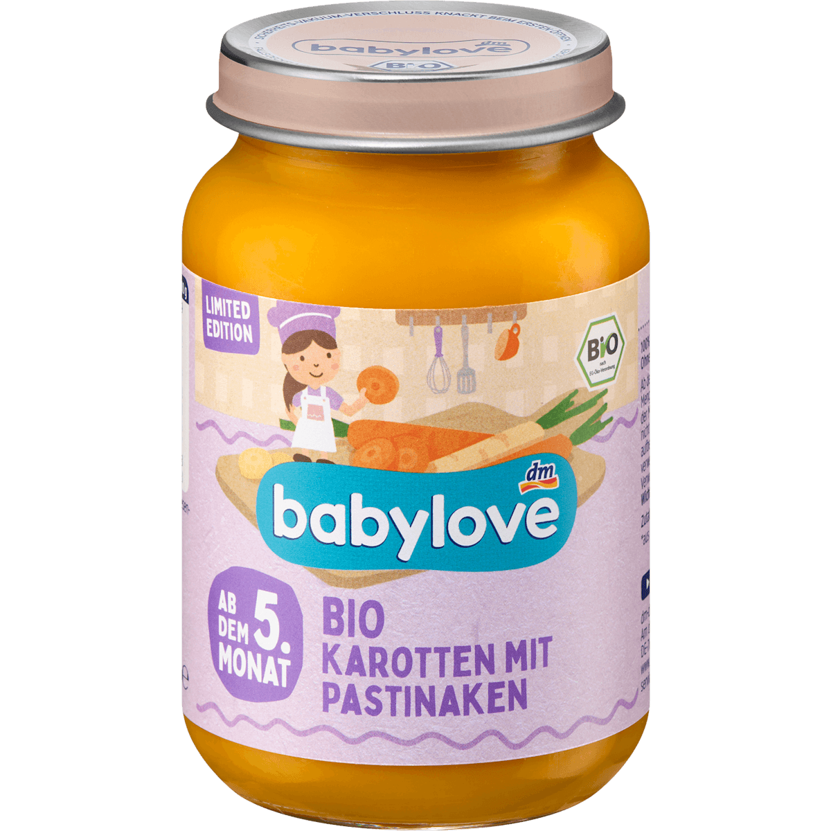 babylove légumes carottes avec panais dès 5 mois, 190 g — produit allemand authentique au Maroc