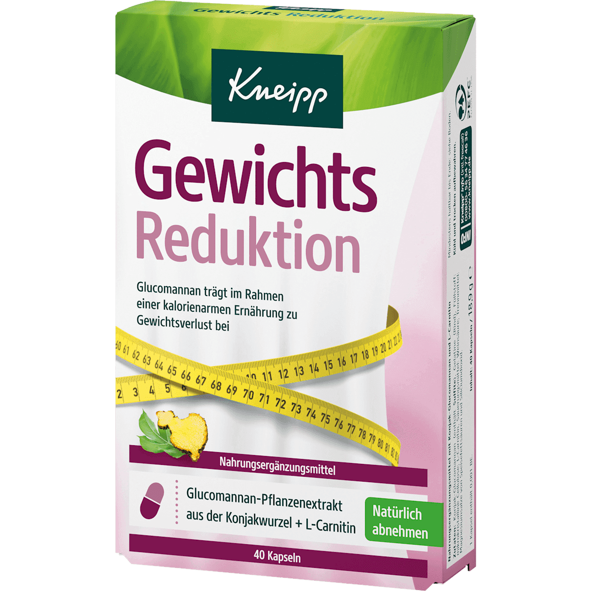 Kneipp Gewichts Reduktion gélules 40 pièces, 18,9 g — produit allemand authentique au Maroc